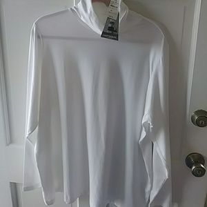 Pure white turtleneck
